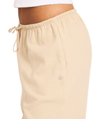 Roxy Womens Lolani Elastic Waist Pants in Parchment