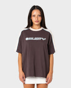 Rusty Timmy Target 220 Oversized Tee in JAVA / CREAM