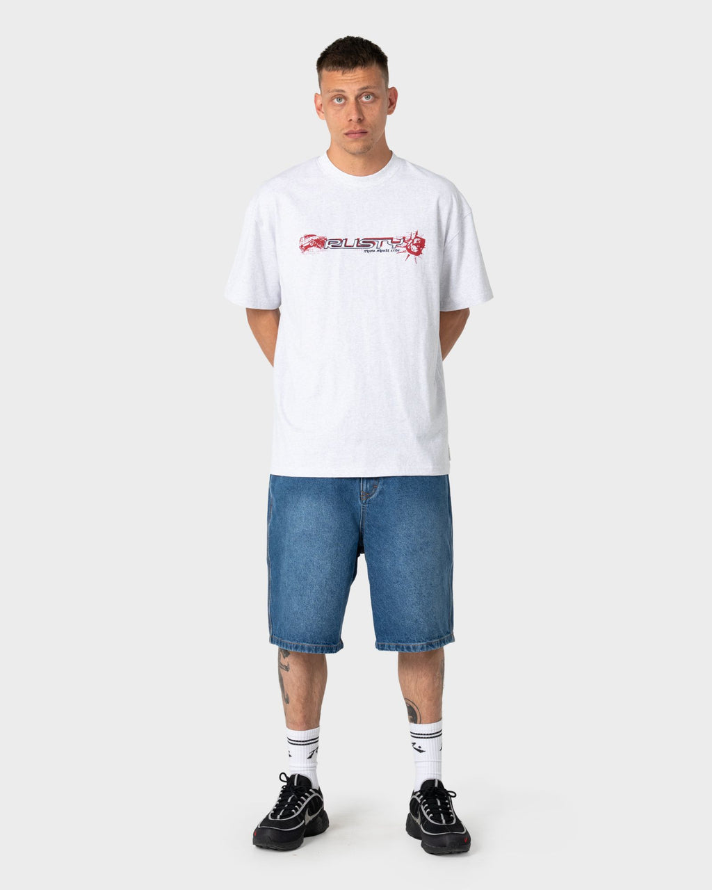 Rusty Four By Four Graphic Tee in ECRU MARLE