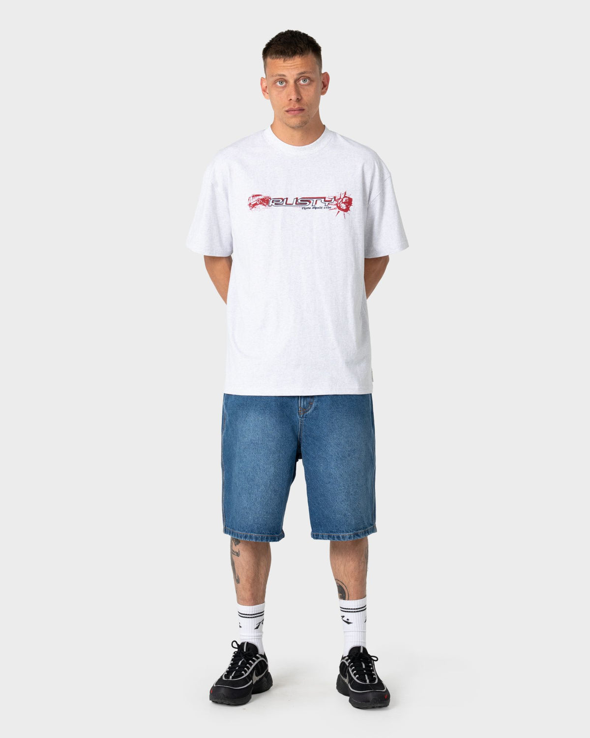Rusty Four By Four Graphic Tee in ECRU MARLE