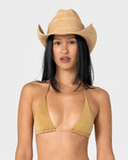 Rusty RYDER COWBOY STRAW HAT in NATURAL