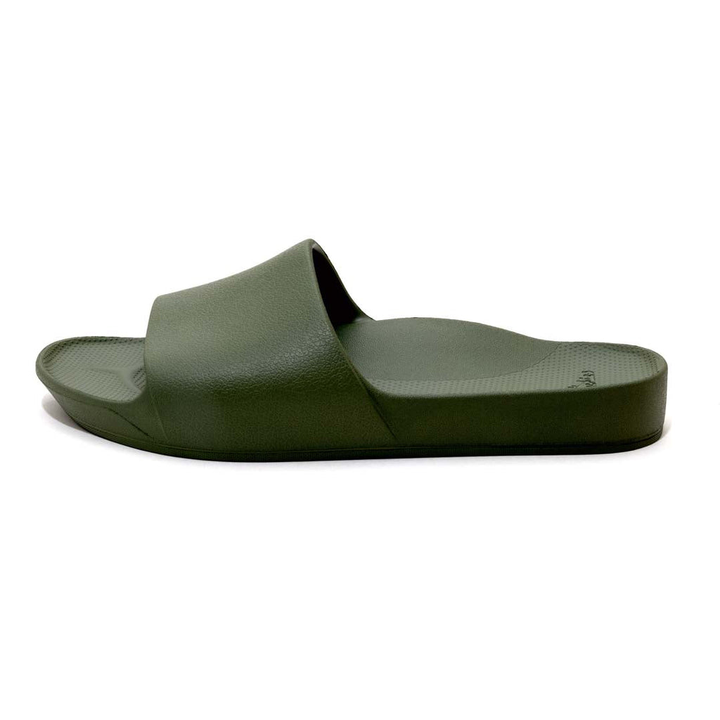 Archies Footwear Arch Support Slides - Classic - Olive in Single