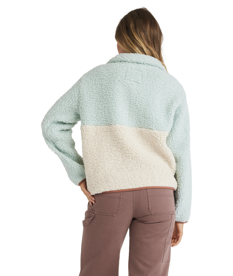 Billabong Horizon Mock Neck Colorblock in BLUE HAZE