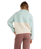 Billabong Horizon Mock Neck Colorblock in BLUE HAZE