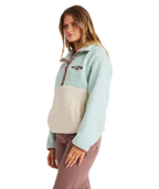 Billabong Horizon Mock Neck Colorblock in BLUE HAZE