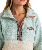 Billabong Horizon Mock Neck Colorblock in BLUE HAZE