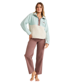 Billabong Horizon Mock Neck Colorblock in BLUE HAZE