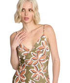 Volcom Psychonic Slippy Dress in LIGHT ARMY