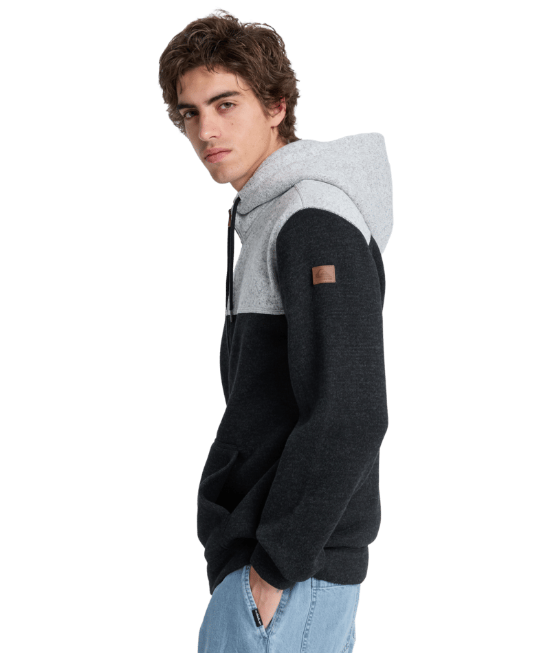 Quiksilver Keller Block Zip in BLACK HEATHER