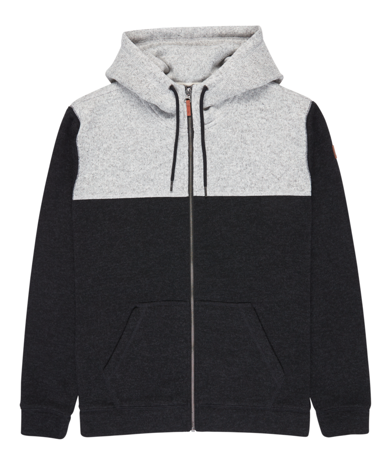Quiksilver Keller Block Zip in BLACK HEATHER