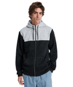 Quiksilver Keller Block Zip in BLACK HEATHER