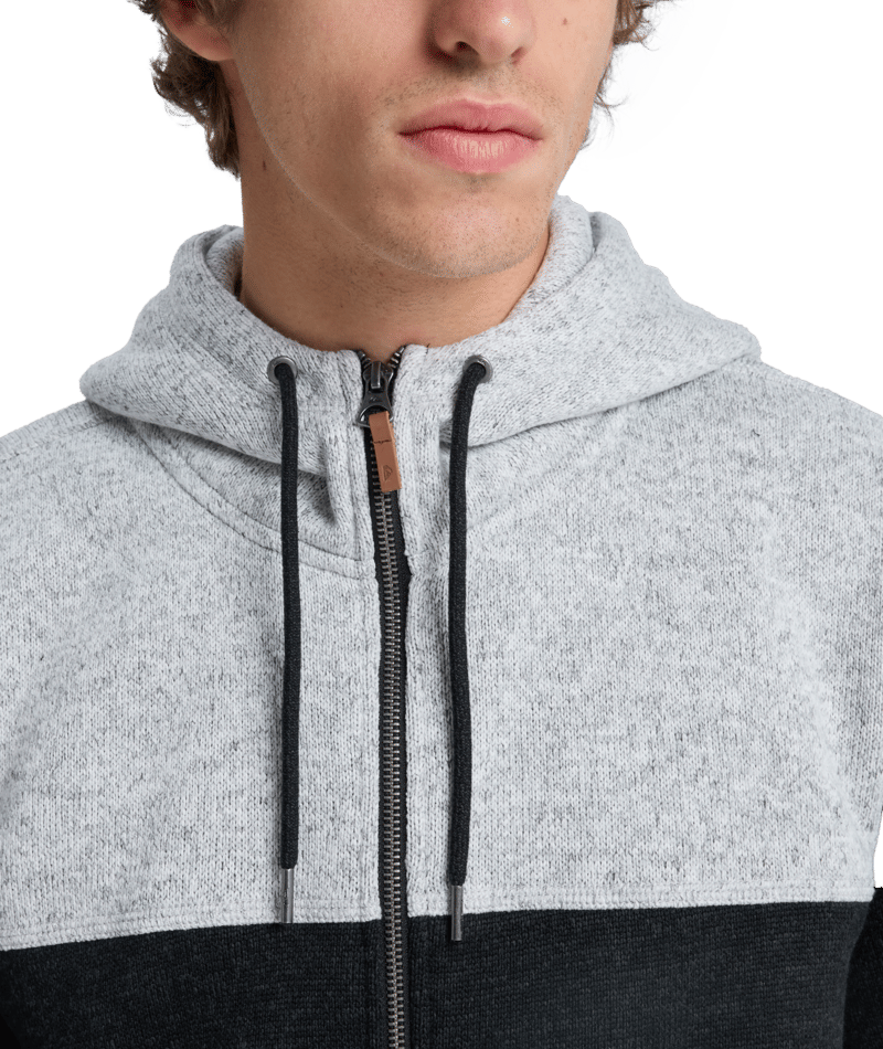 Quiksilver Keller Block Zip in BLACK HEATHER