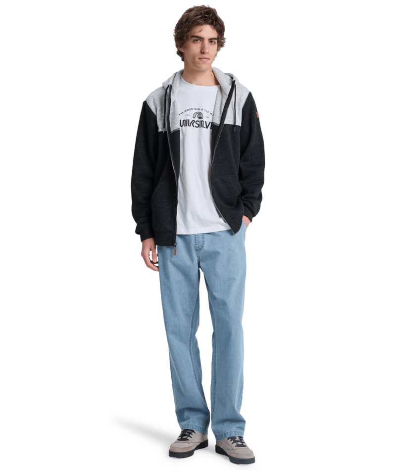 Quiksilver Keller Block Zip in BLACK HEATHER