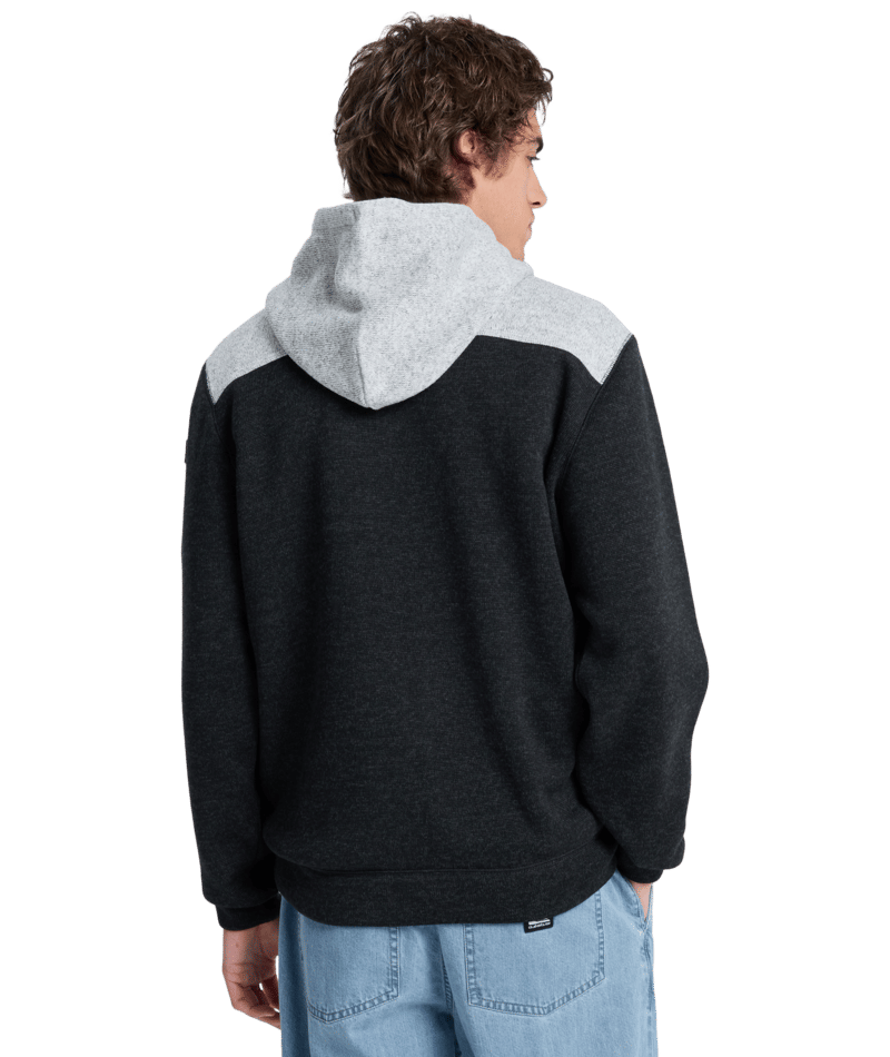 Quiksilver Keller Block Zip in BLACK HEATHER