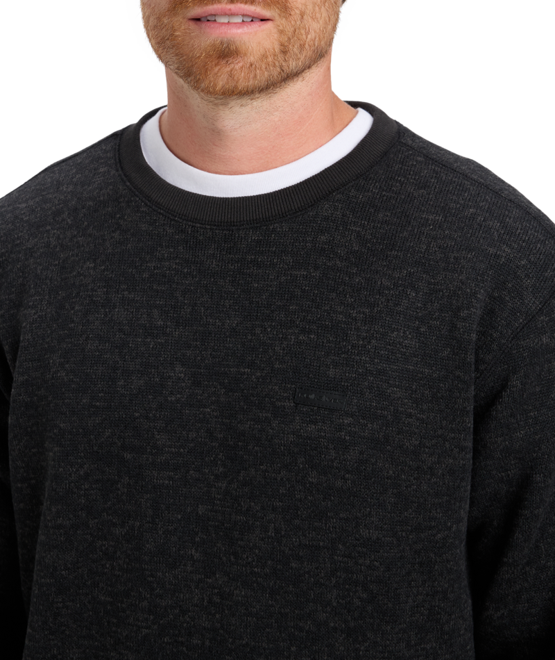 Quiksilver Keller Crew in BLACK HEATHER