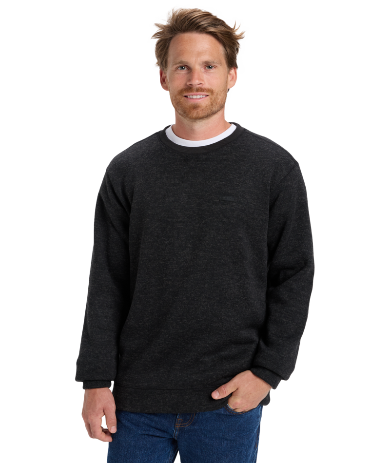 Quiksilver Keller Crew in BLACK HEATHER