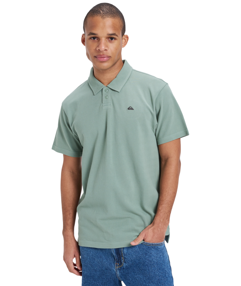 Quiksilver Mw Pique Polo in SEA SPRAY