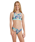 Roxy Active Floral Rg Crop Top Set in VINTAGE INDIGO TROPICAL ADVENT