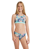 Roxy Active Floral Rg Crop Top Set in VINTAGE INDIGO TROPICAL ADVENT