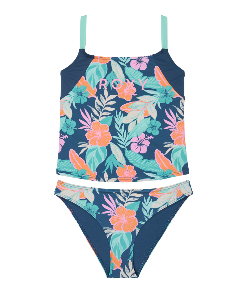 Roxy Active Floral Rg Tankini Set in VINTAGE INDIGO TROPICAL ADVENT