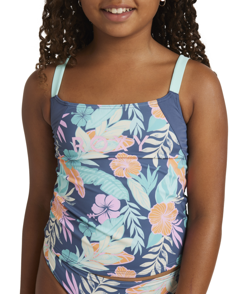 Roxy Active Floral Rg Tankini Set in VINTAGE INDIGO TROPICAL ADVENT