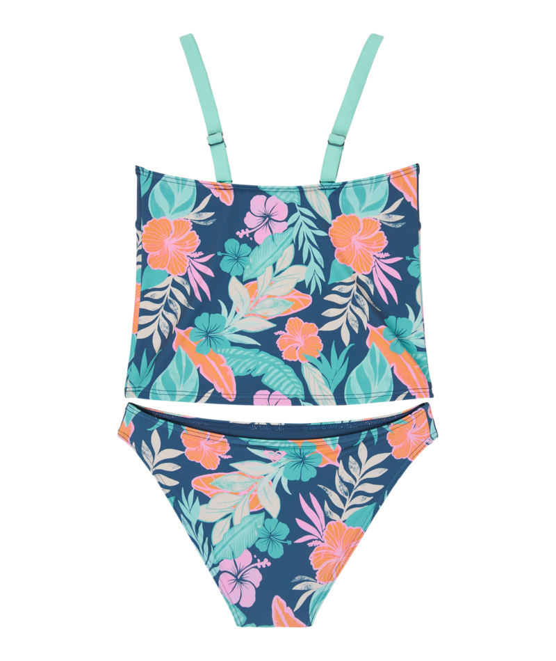 Roxy Active Floral Rg Tankini Set in VINTAGE INDIGO TROPICAL ADVENT