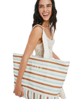 Roxy Stripy Beach in LAUREL GREEN CARVER STRIPE SWI