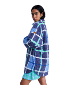 Roxy Over And Above in DUTCH BLUE PLAID FADE