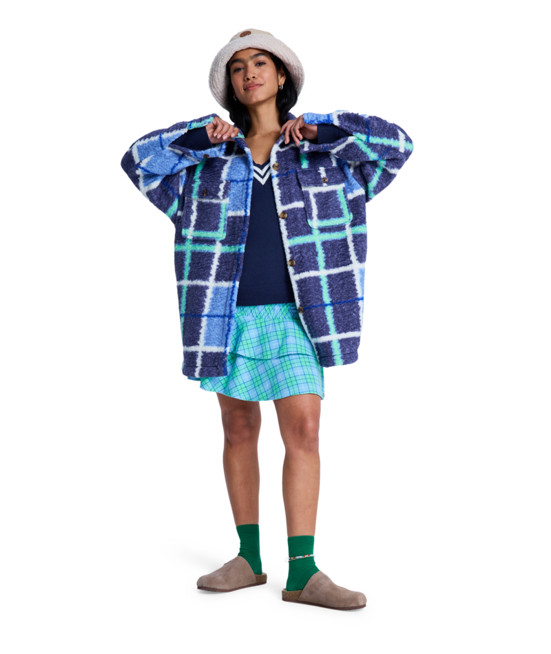 Roxy Over And Above in DUTCH BLUE PLAID FADE
