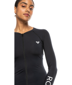 Roxy New Essentials Ls Zipped Lycra in ANTHRACITE