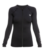 Roxy New Essentials Ls Zipped Lycra in ANTHRACITE