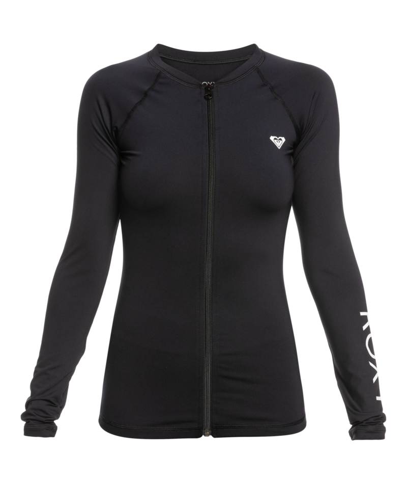 Roxy New Essentials Ls Zipped Lycra in ANTHRACITE