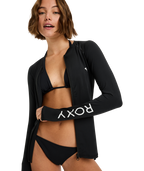 Roxy New Essentials Ls Zipped Lycra in ANTHRACITE