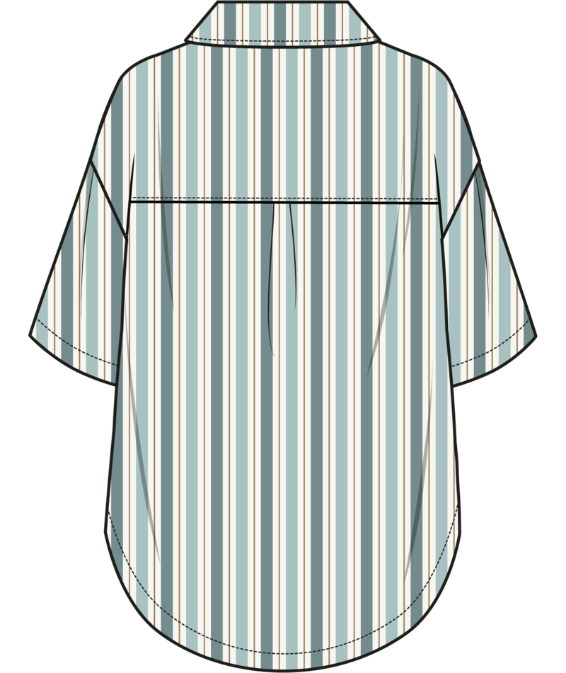 Roxy Bisous Shirt Stripe in EGRET CARVER STRIPE