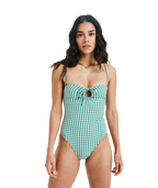 Roxy Kiawe One Piece in DEEP GRASS GREEN