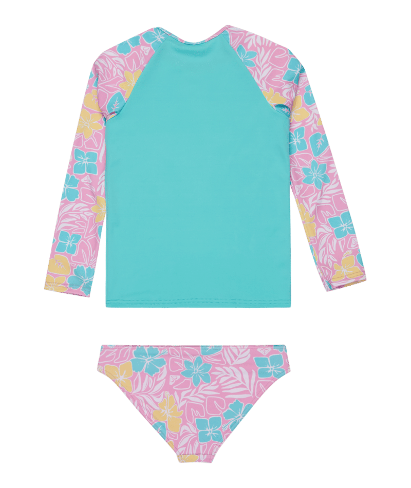 Roxy Tropical Square Ls Lycra Set in BONBON HIBISCUS JAM