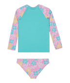 Roxy Tropical Square Ls Lycra Set in BONBON HIBISCUS JAM