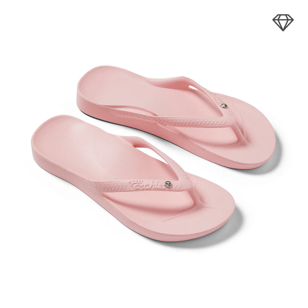 Archies Footwear Arch Support Thongs - Classic - Crystal Pink