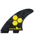 FCS Ii Am Pc Large Yellow Tri Retail Fins in Yellow