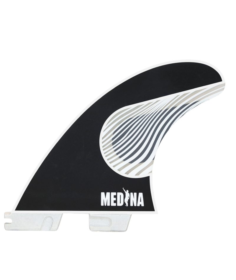 FCS Ii Gabriel Medina Pc Tri Fins Black/White Large in Black/White