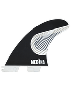 FCS Ii Gabriel Medina Pc Tri Fins Black/White Medium in Black/White