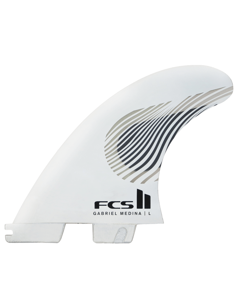 FCS Ii Gabriel Medina Pc Tri Fins Black/White Medium in Black/White