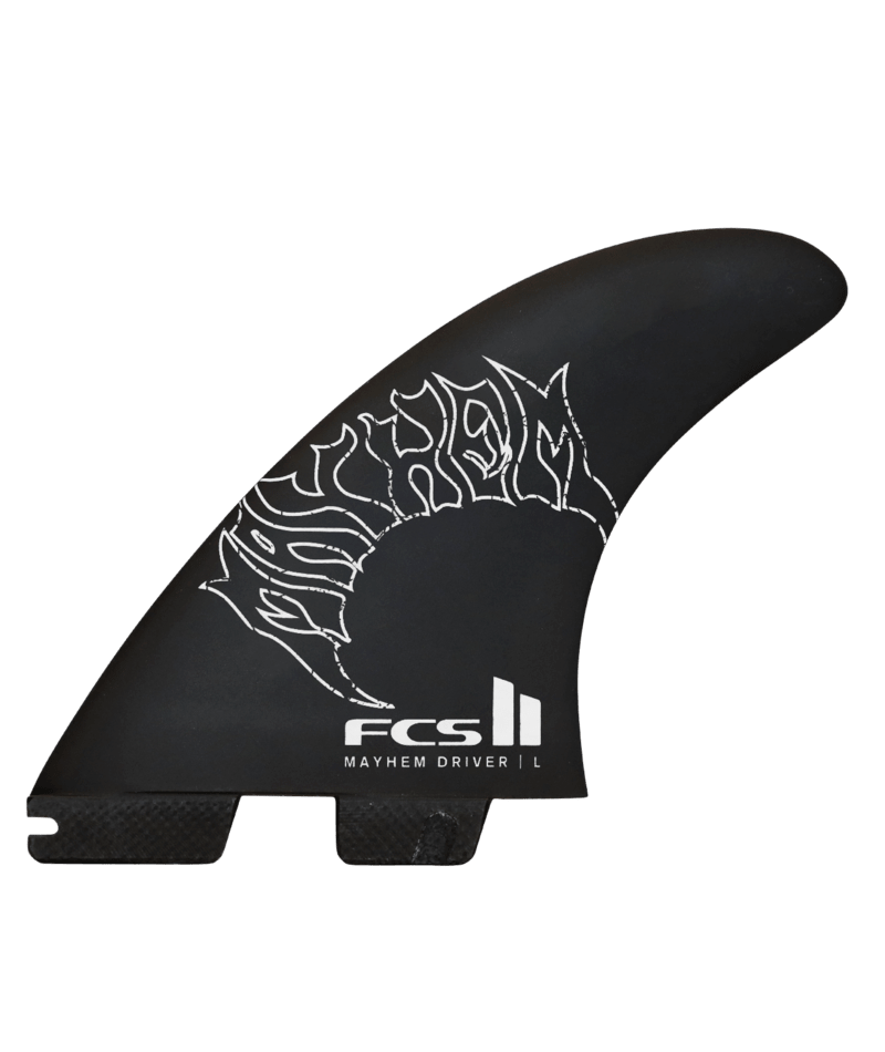 FCS Ii Mayhem Driver Pc Carbon Tri Fins White Medium in White
