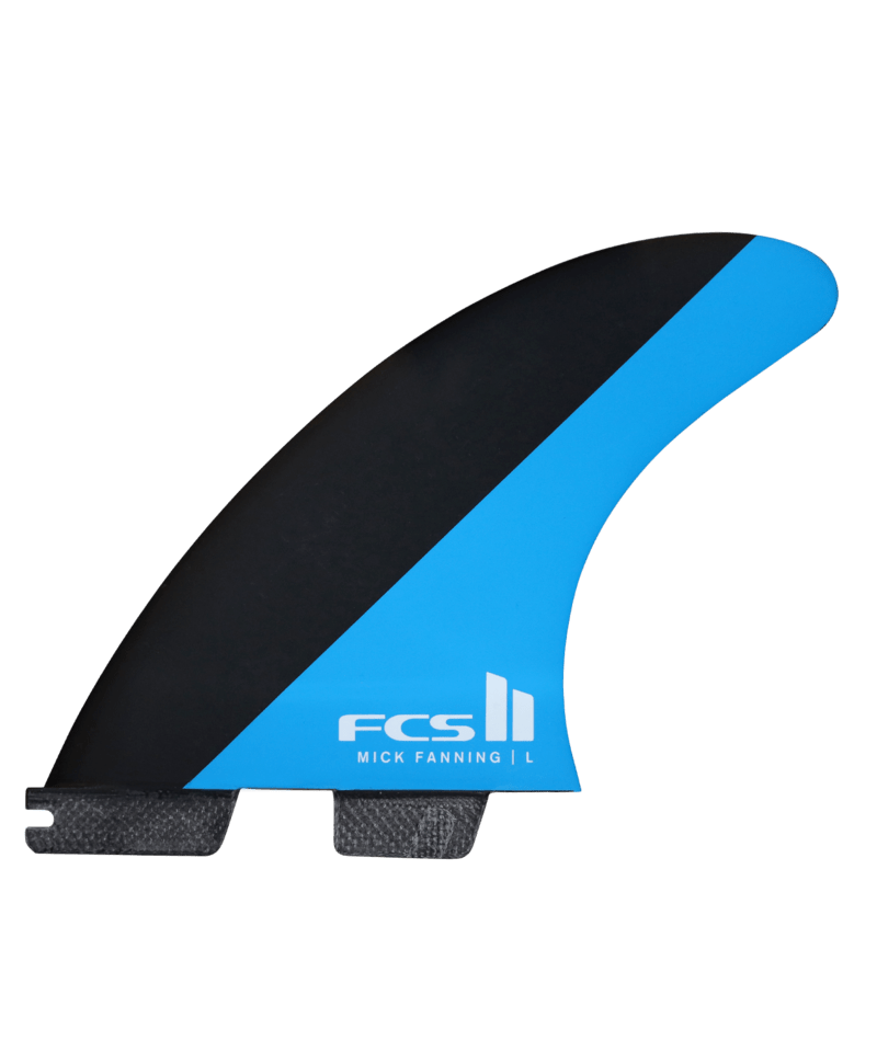 FCS Ii Mick Fanning Pc Tri Fins Black Blue Large in Black/Blue