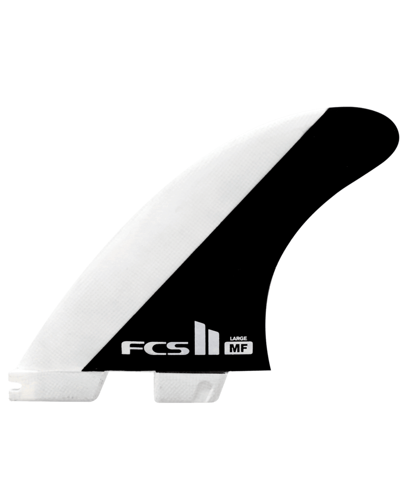 FCS Ii Mf Pc Black/White Large Tri Retail Fins in Black/White