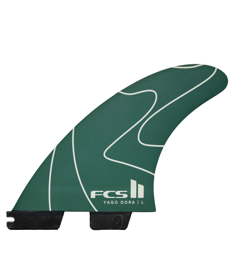 FCS Ii Yago Dora Pc Tri Fins Pulse Green Medium in Pulse Green