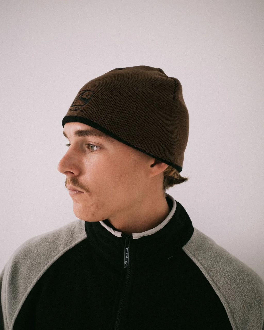 Rusty Square Eye Reversible Beanie