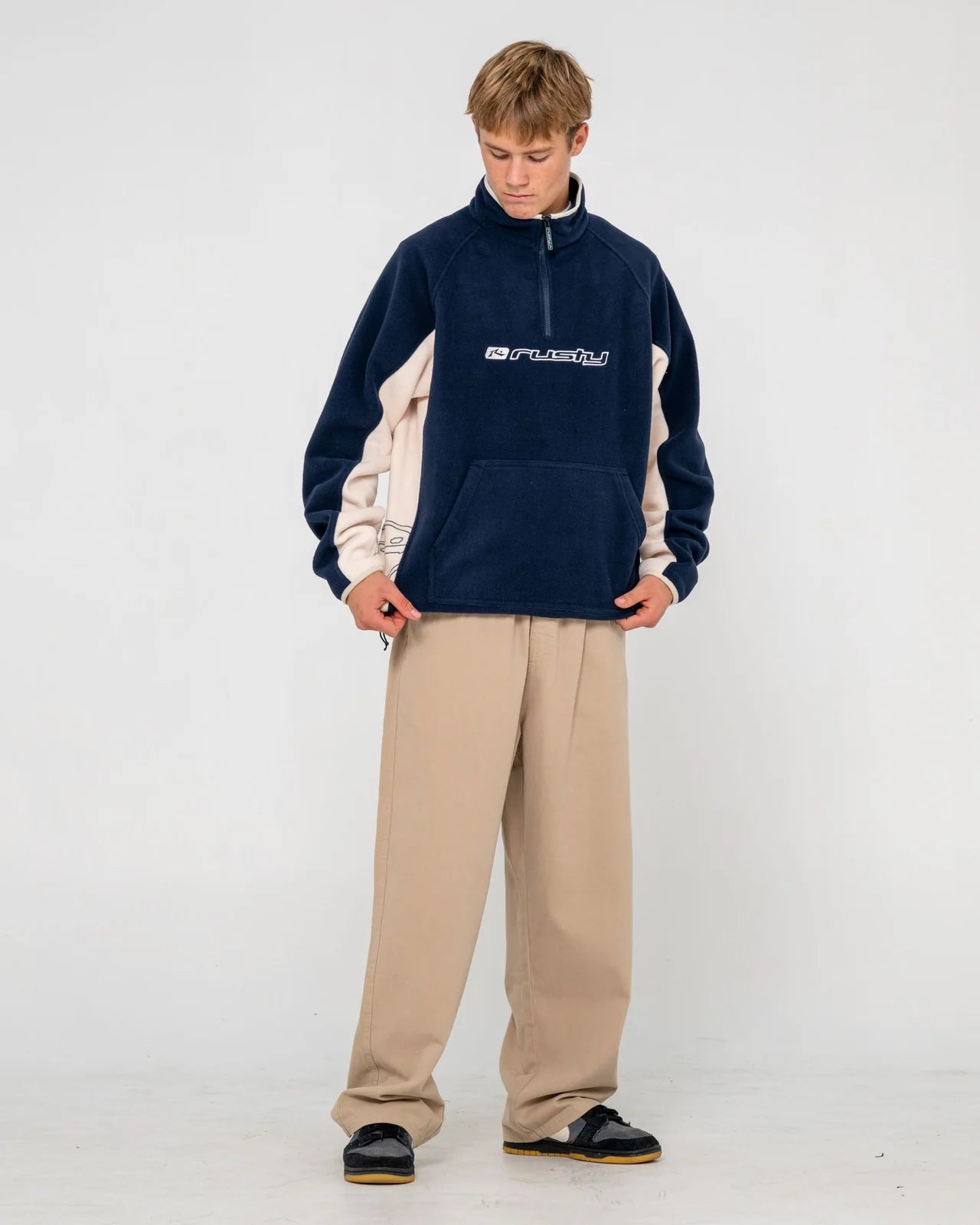 Rusty Blizzard Quarter Zip Polar Fleece
