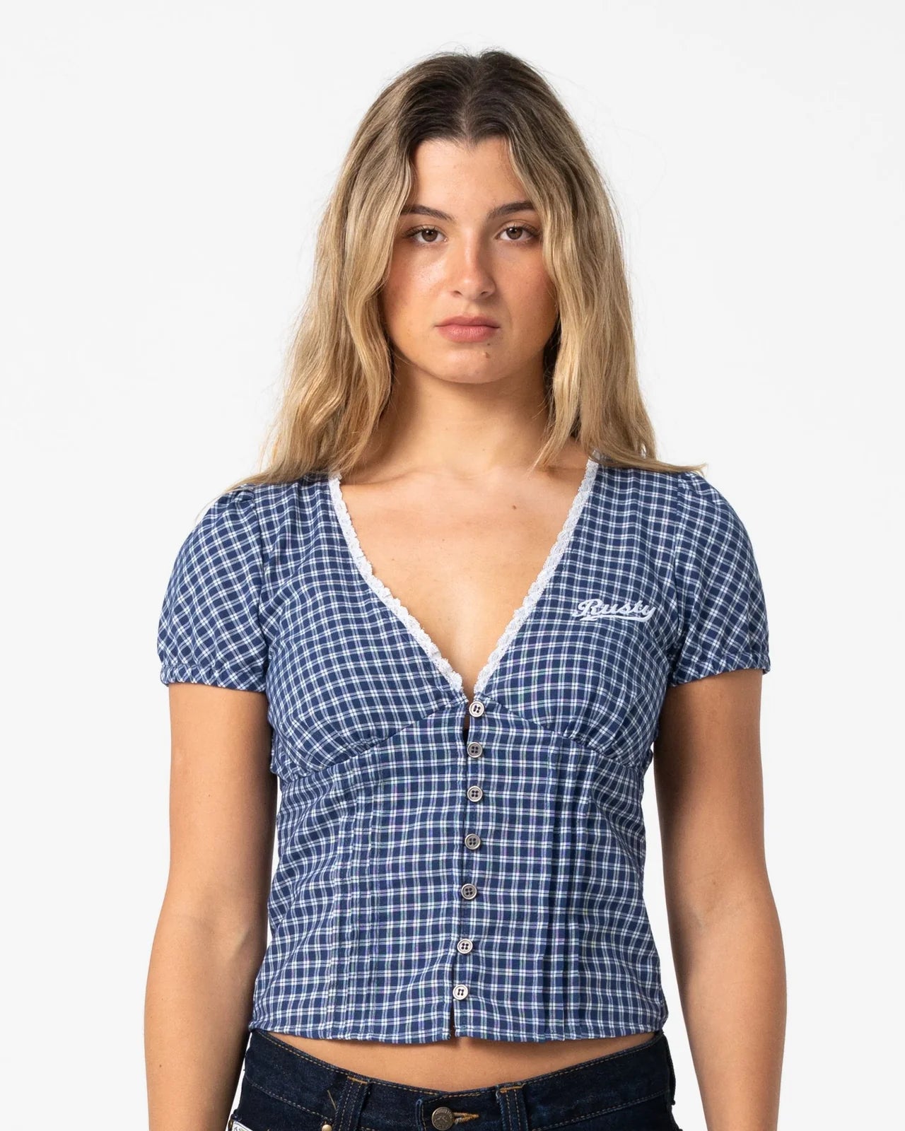 Rusty Peggy Sue Button Down Blouse