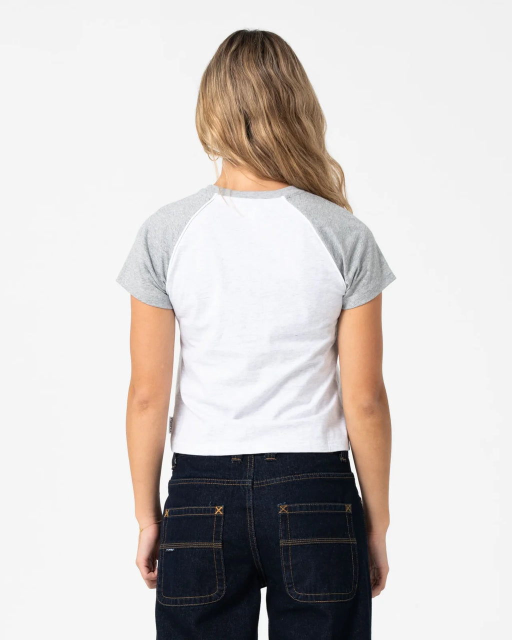 Rusty Archived Raglan Baby Tee